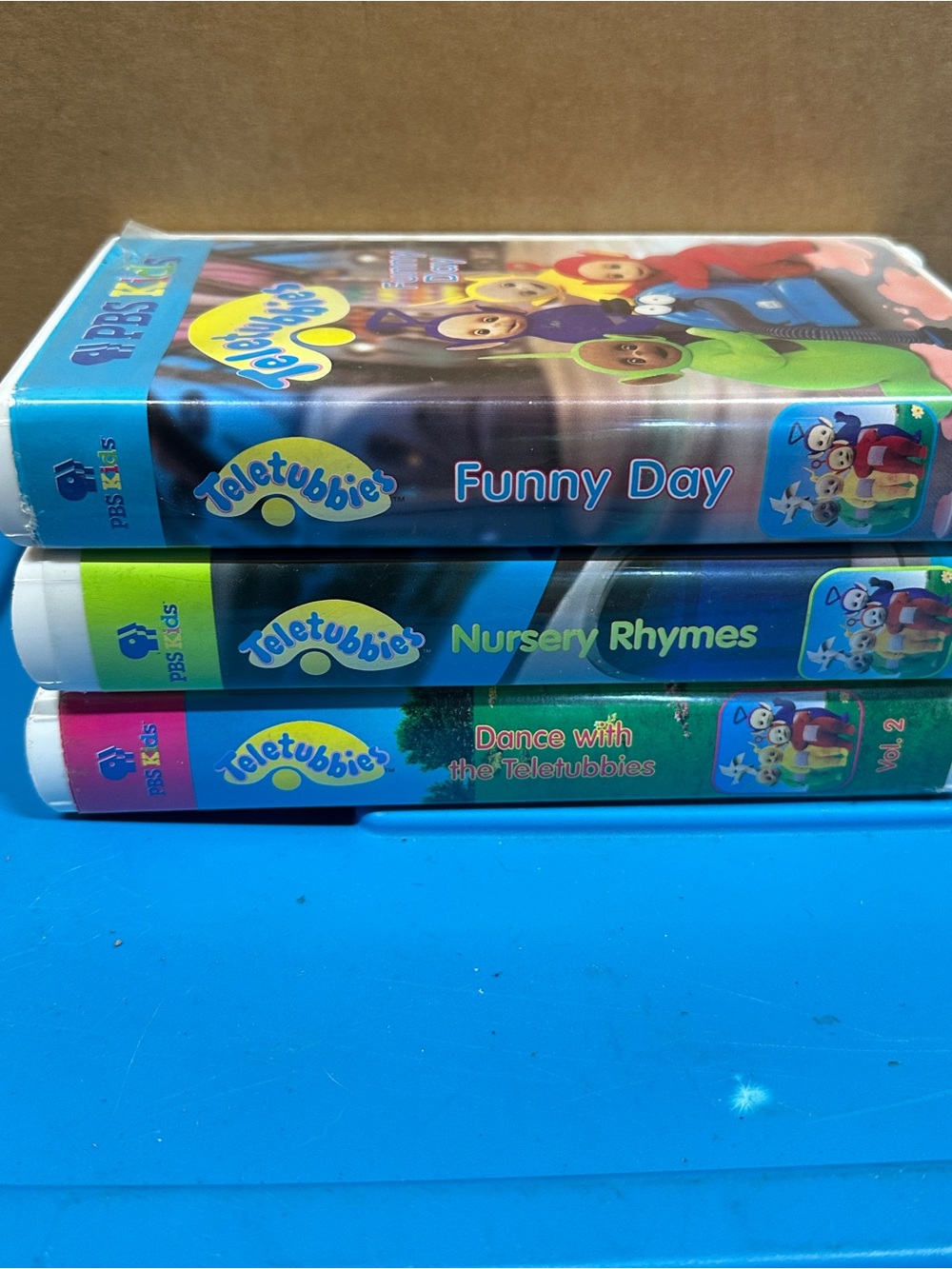 TELETUBBIES LOT OF 3 VHS PBS KIDS Funny Day, Nursery Rhymes, Dancing